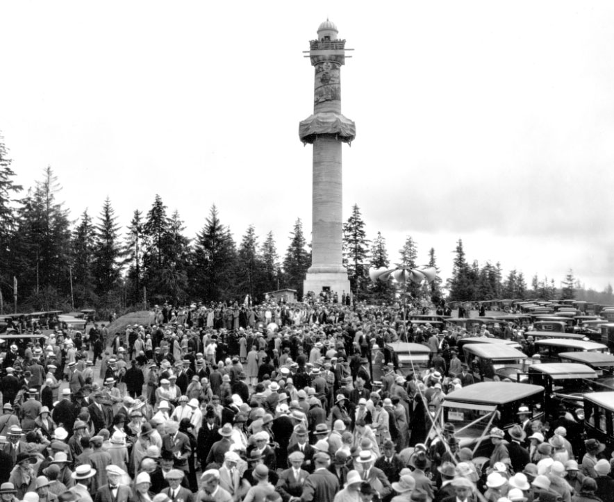 The Astoria Column was incomplete on dedication day: July 22, 1926.