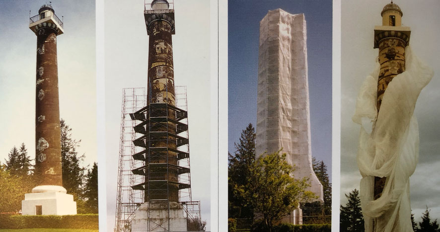1995 restoration of the Astoria Column: before during and after the unveiling